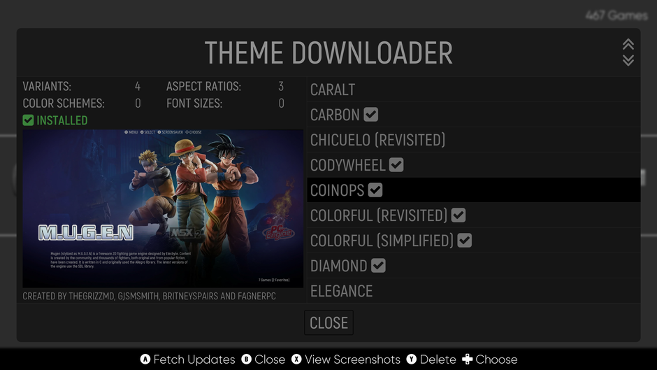 ES-DE Theme Downloader